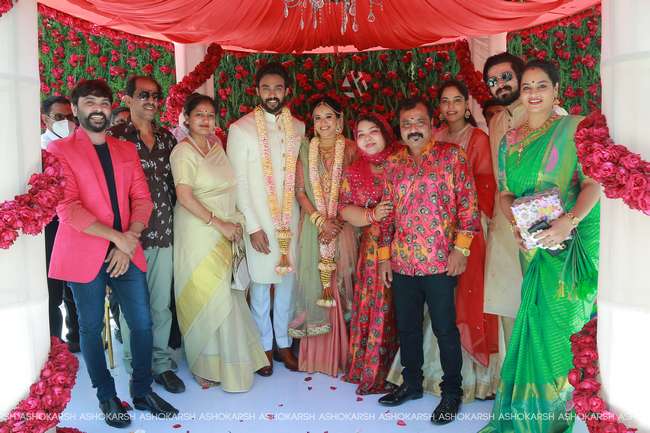 Actor Arav - Actress Raahei Marriage Stills